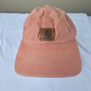 Carhartt Odessa Duck Canvas Strapback Hat Cap 102427 Rose worn